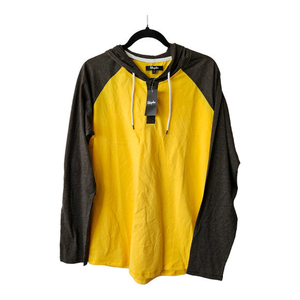 Estepoba Yellow and Gray Hoodie Long Sleeve‎ Shirt size Youth Large
